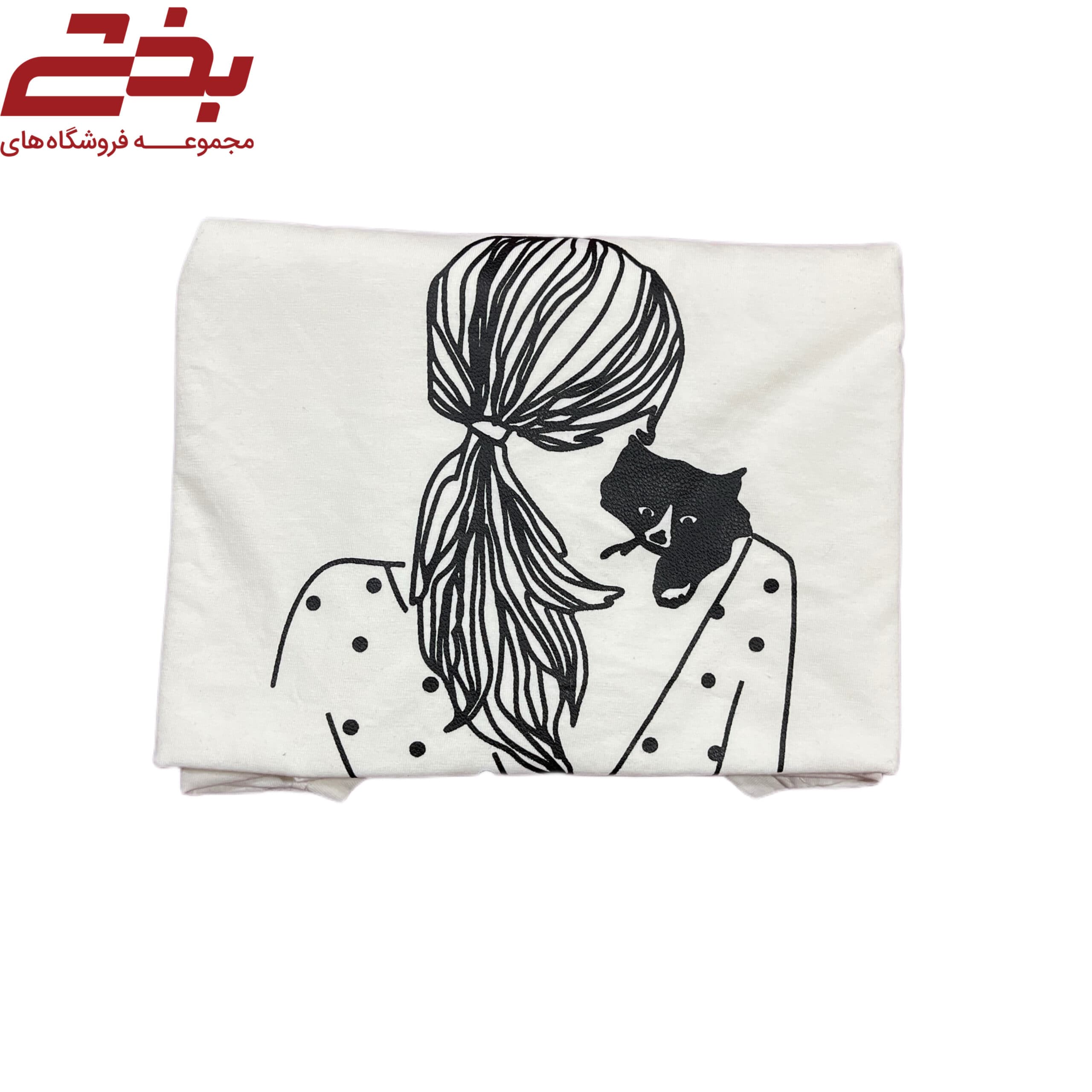 تیشرت چاپی گراماتن – دختر و گربه — تصویر ۴