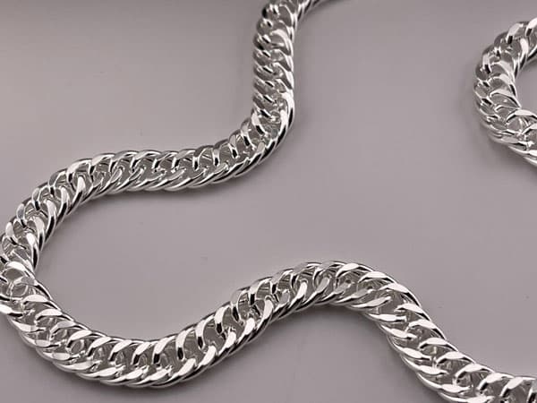 گردنبند آبکاری نقره مردانه استیل — تصویر ۳