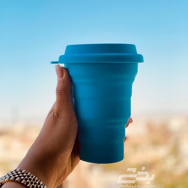 لیوان سیلیکونی درب دار — تصویر ۵