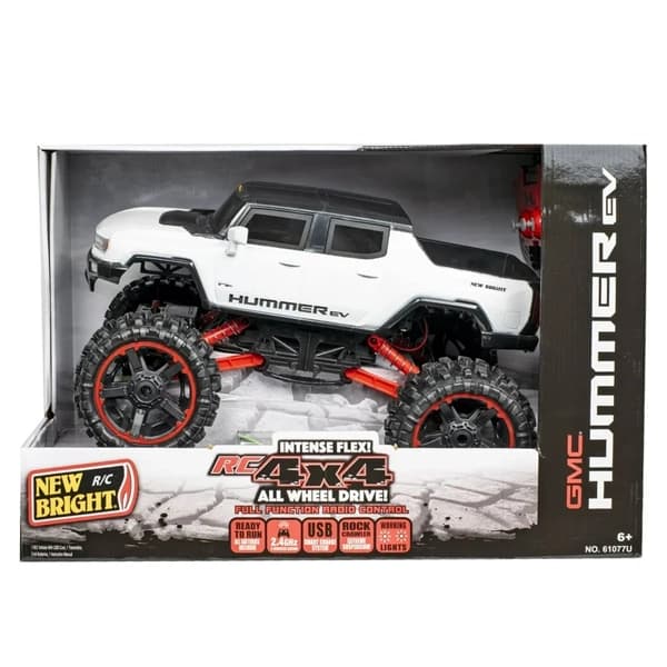 ماشین کنترلی New Bright مدل Hummer EV سفید — تصویر ۵