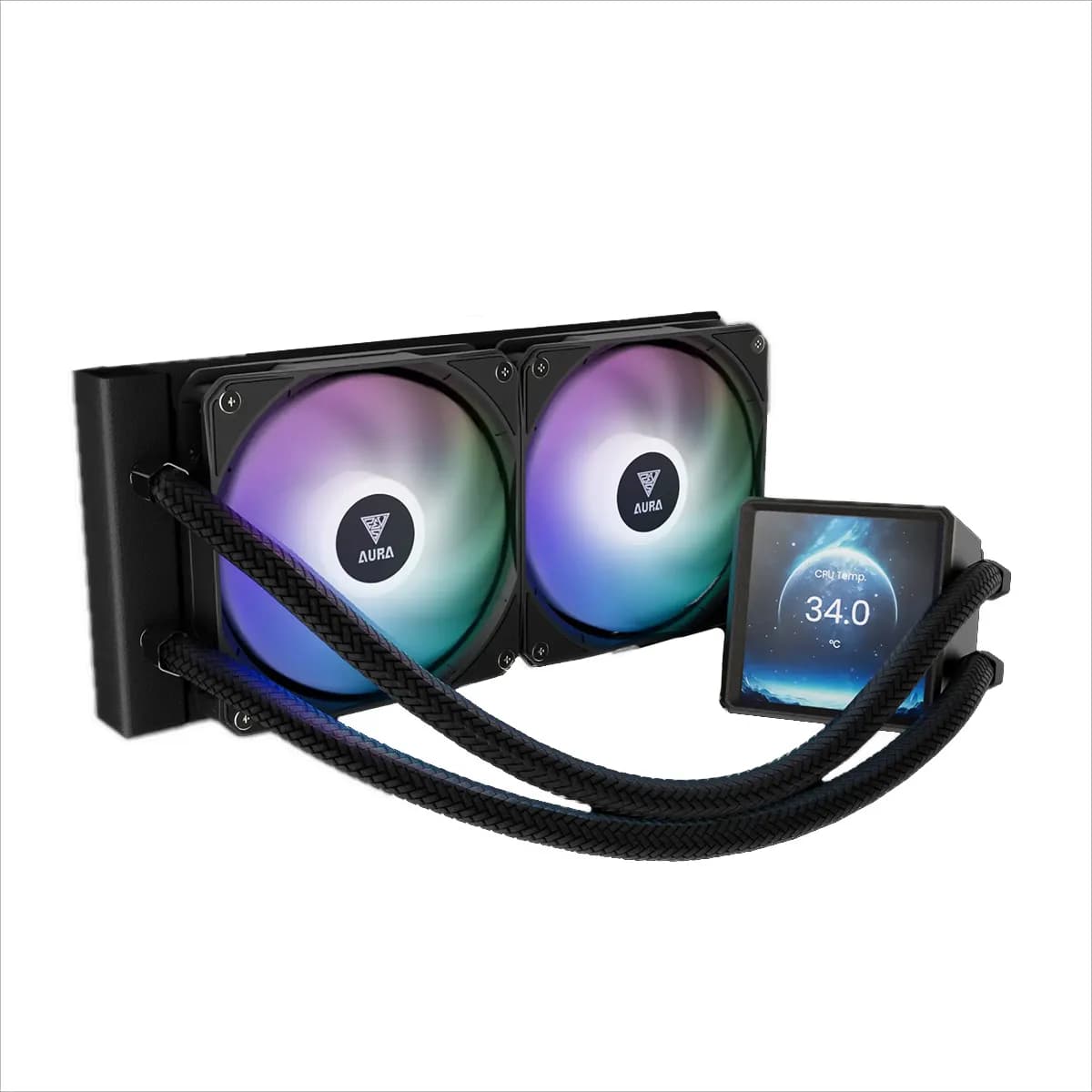 خنک کننده پردازنده GAMDIAS AURA GL240 LCD — تصویر ۲