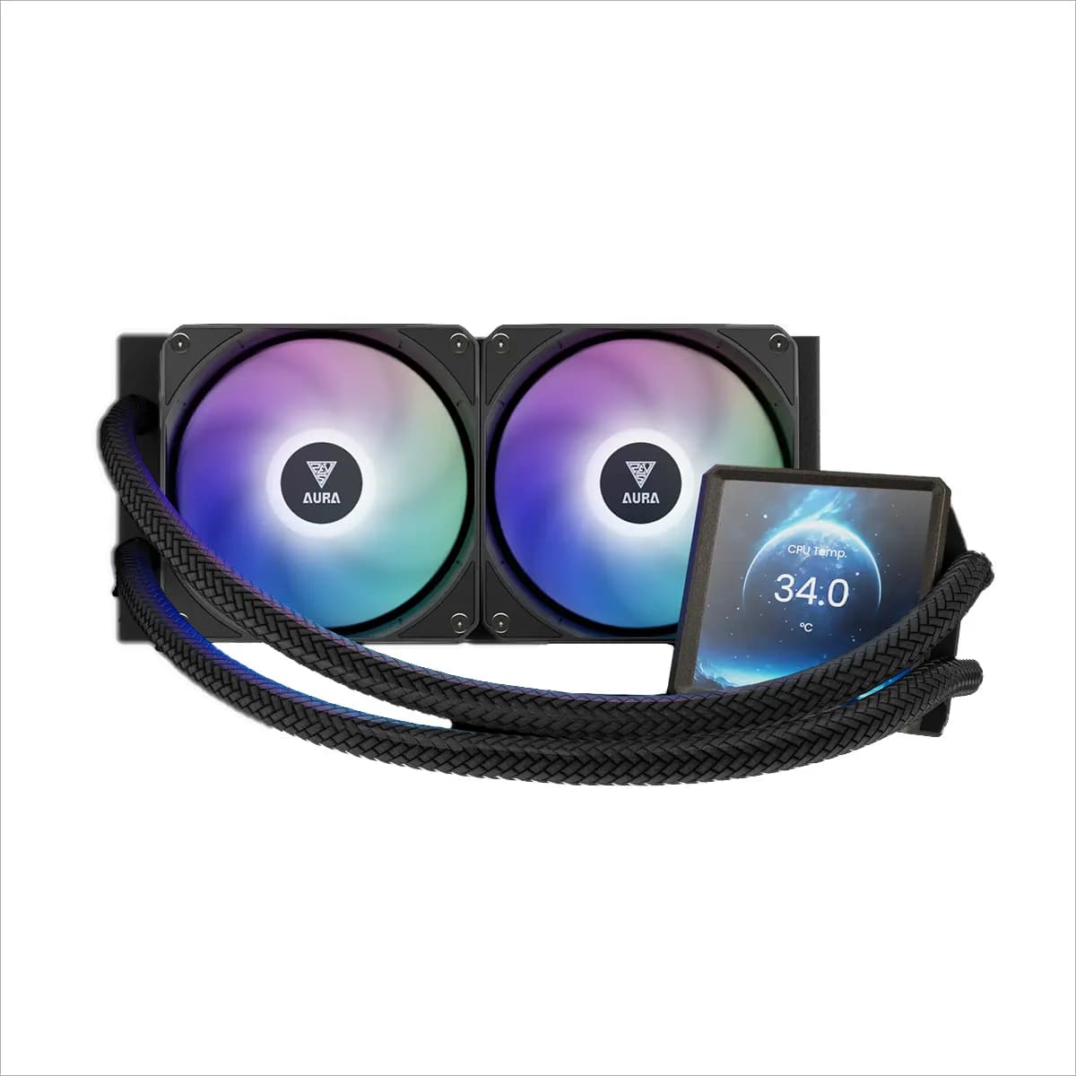 خنک کننده پردازنده GAMDIAS AURA GL240 LCD — تصویر ۳