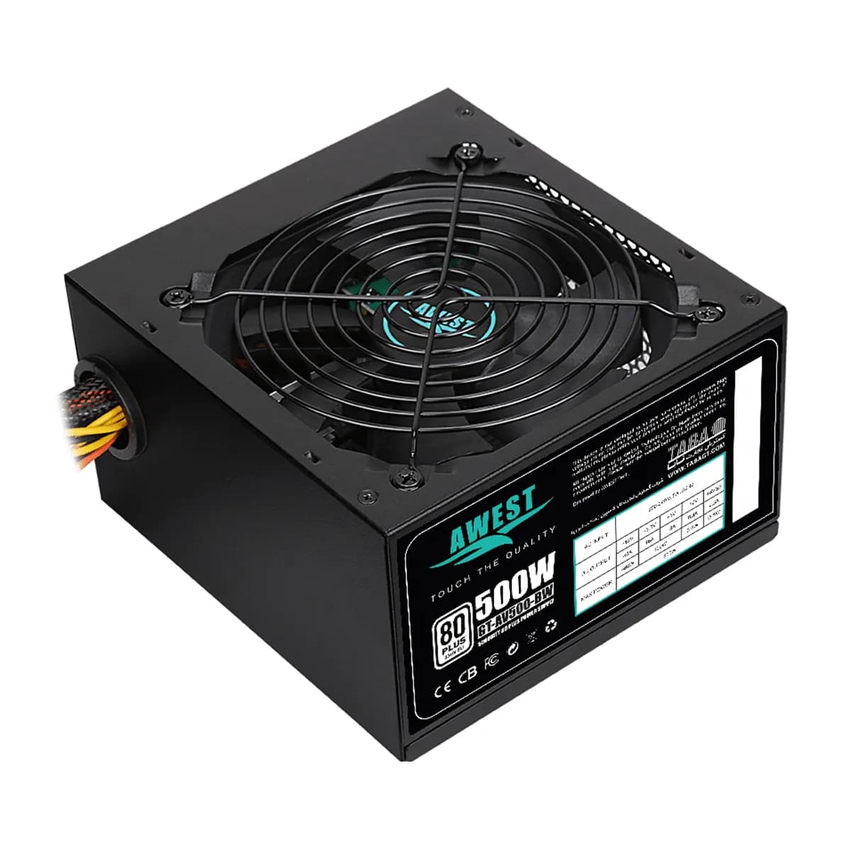 منبع تغذیه AWEST GT-AV500-BW 500W — تصویر ۵