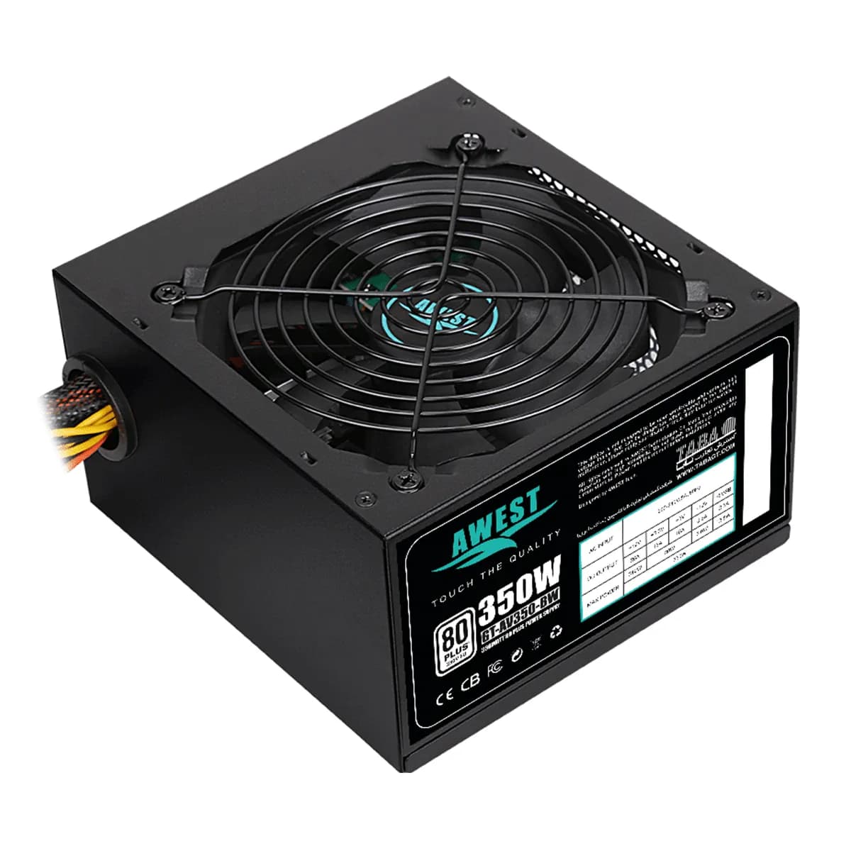 منبع تغذیه AWEST AV350-BW 350W — تصویر ۲