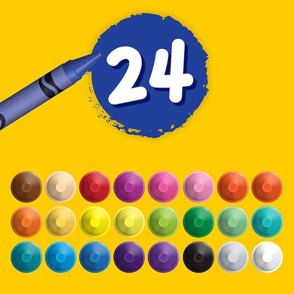 مداد شمعی قابل‌شستشو 24 رنگ کرایولا Crayola — تصویر ۲