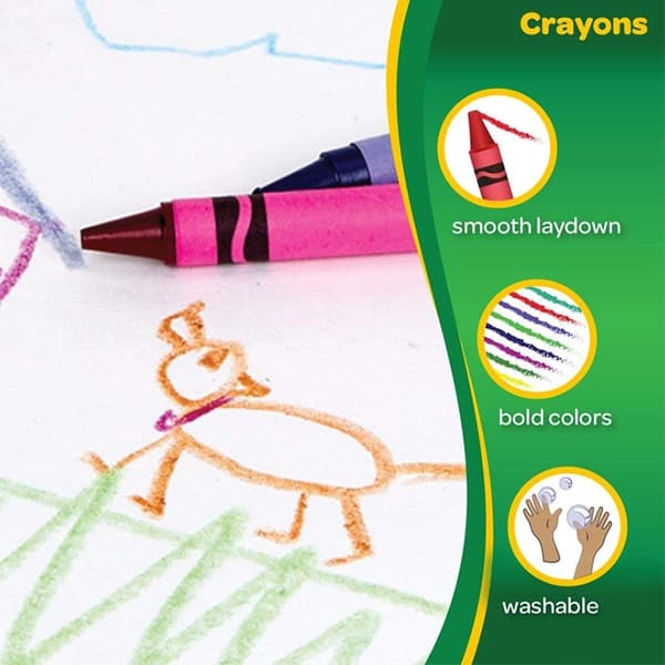 مداد شمعی قابل‌شستشو 16 رنگ کرایولا Crayola — تصویر ۴