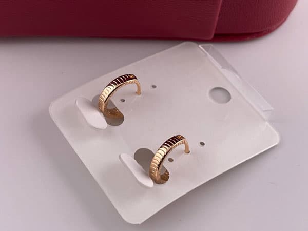 گوشواره حلقه ای ژوپینگ طرح مار — تصویر ۲