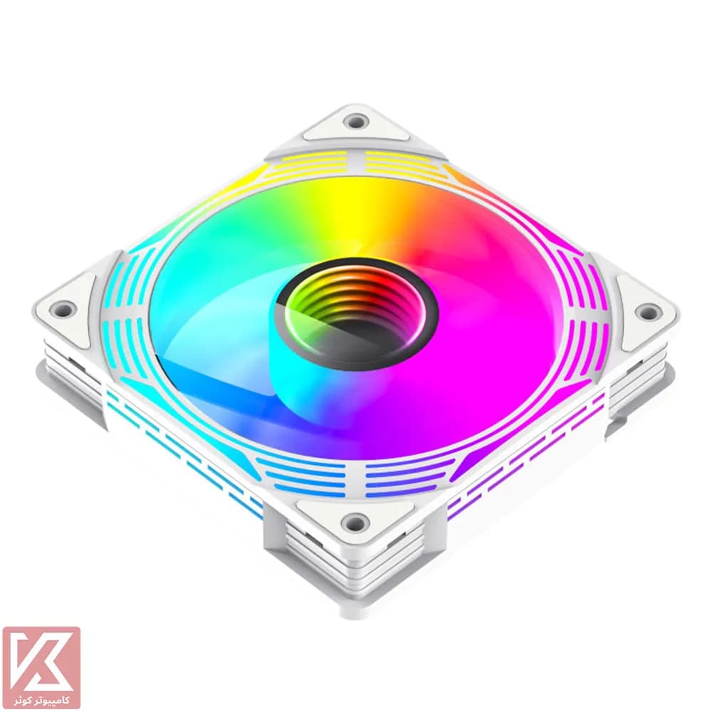 فن کیس سفید گیم مکس مدل FN12A C8I-R Reverse — تصویر ۳