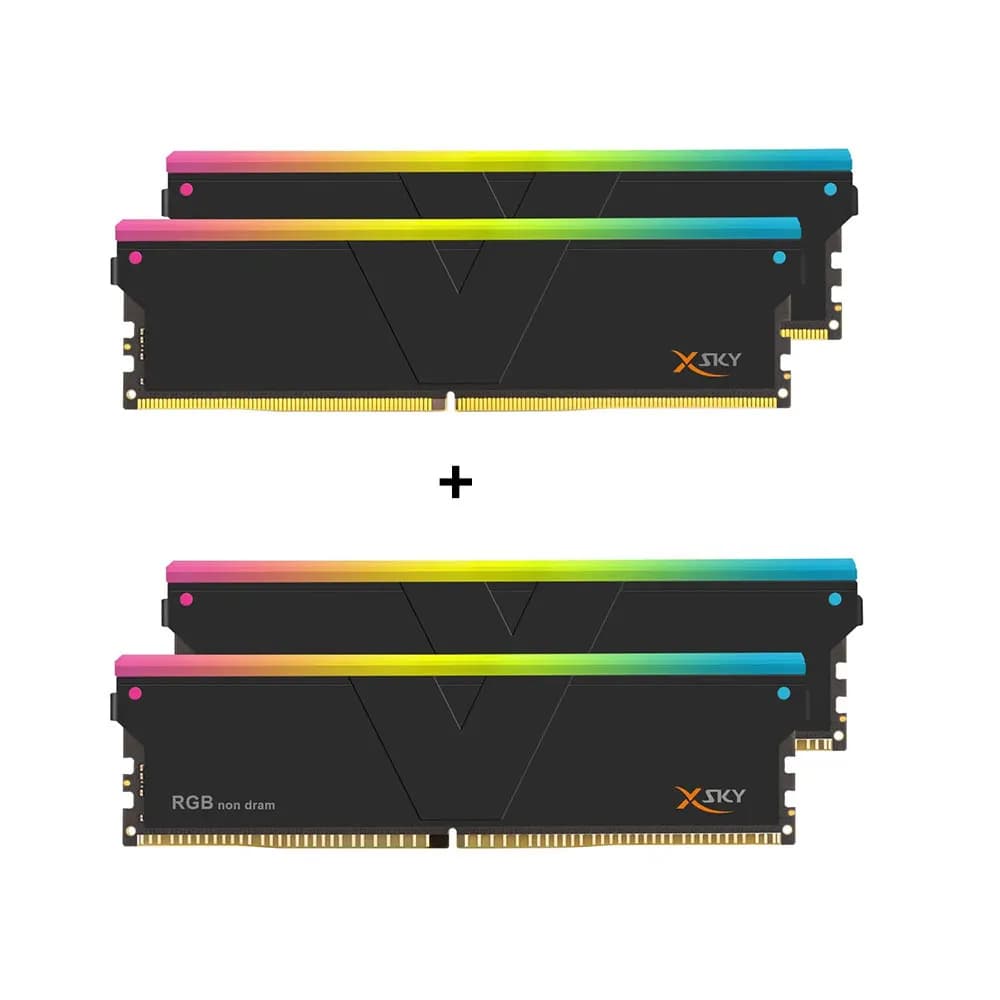 رم وی کالر 48 گیگابایت (2×24) دو کانال DDR5 6000 مدل Manta XSky RGB KIT 2+2