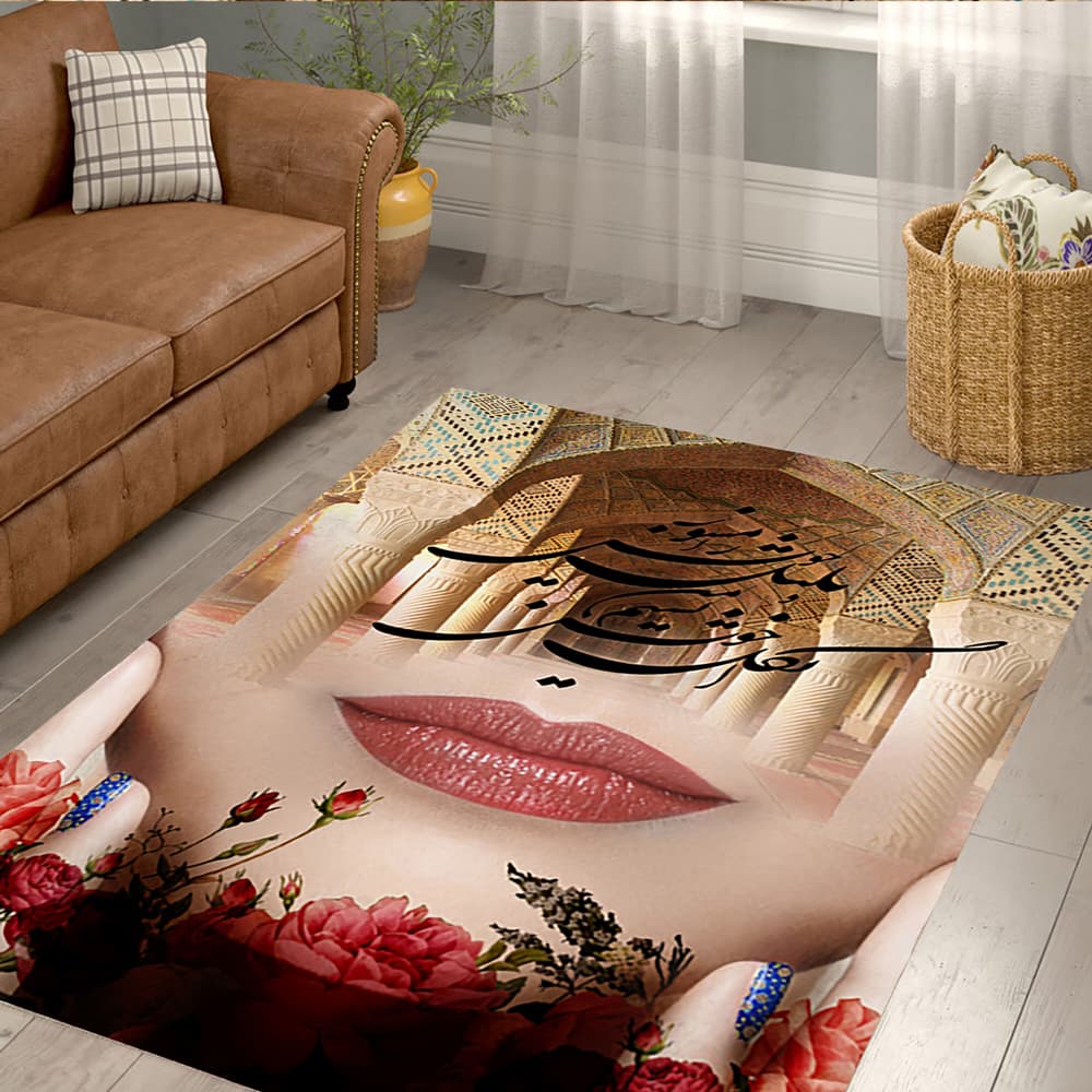 فرشینه سه بعدی مدرن طرح چهره BA-3329