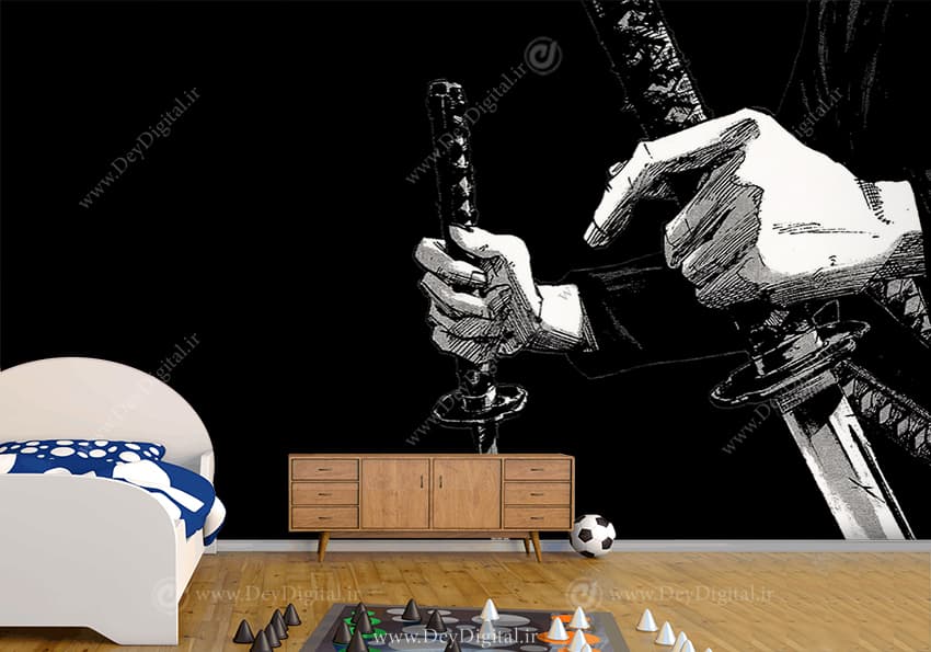 پوستر دیواری گنگ و خفن زمینه مشکی انیمه حماسه وینلند WA-1677
