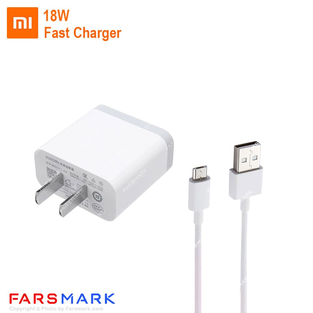 فست شارژر اصلی شیائومی Xiaomi Mi 5c همراه با کابل MicroUSB