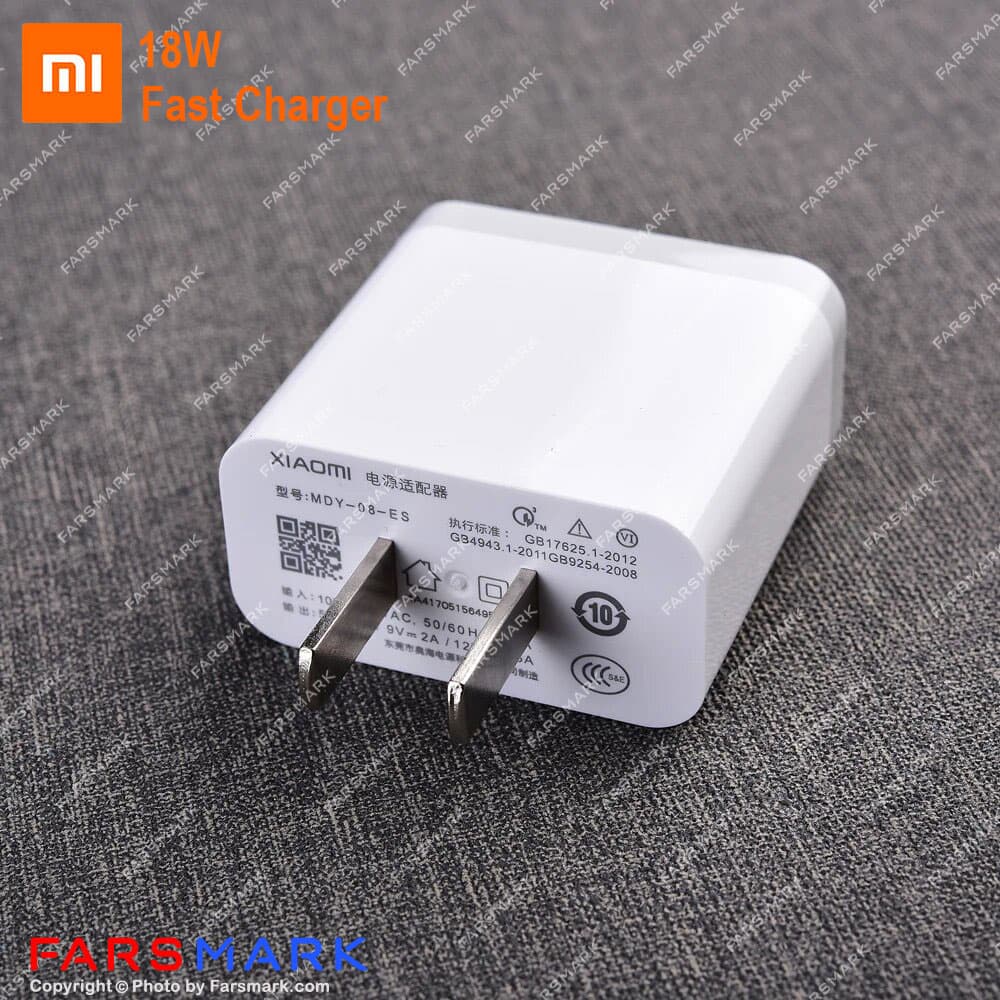 فست شارژر اصلی شیائومی Xiaomi Mi Note همراه با کابل MicroUSB — تصویر ۵
