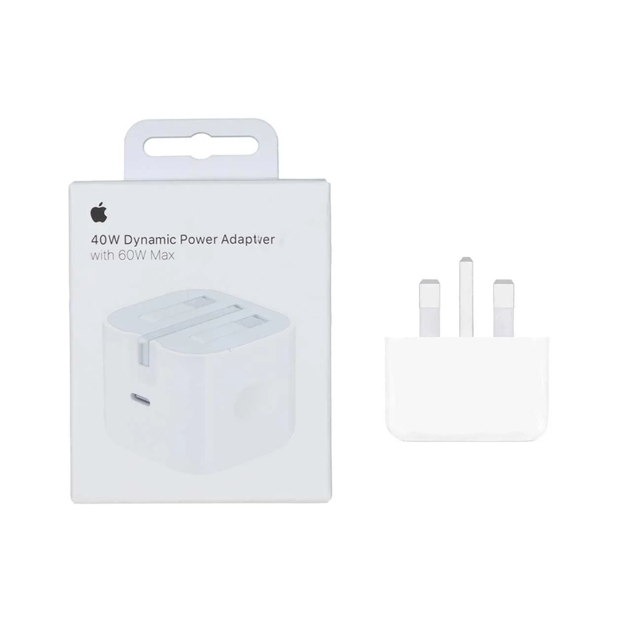 شارژر 40W اپل مدل Dynamic Power Adapter with 60W Max – اصل KZN – Hong Kong (گارانتی شش ماهه Kezen)