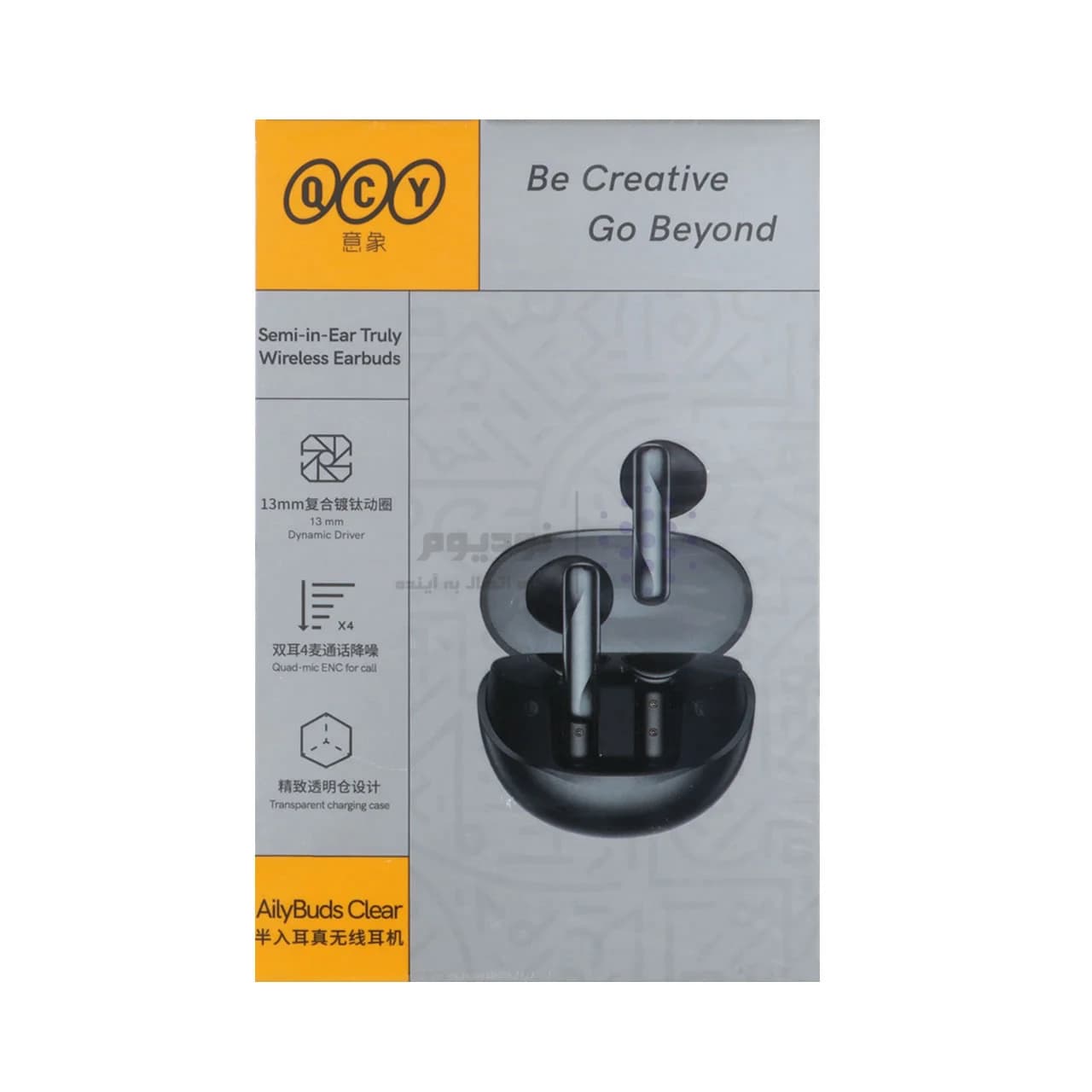 ایرفون بی سیم QCY مدل AilyBuds Clear (T32) – مشکی (گارانتی 18 ماه شرکتی) — تصویر ۴