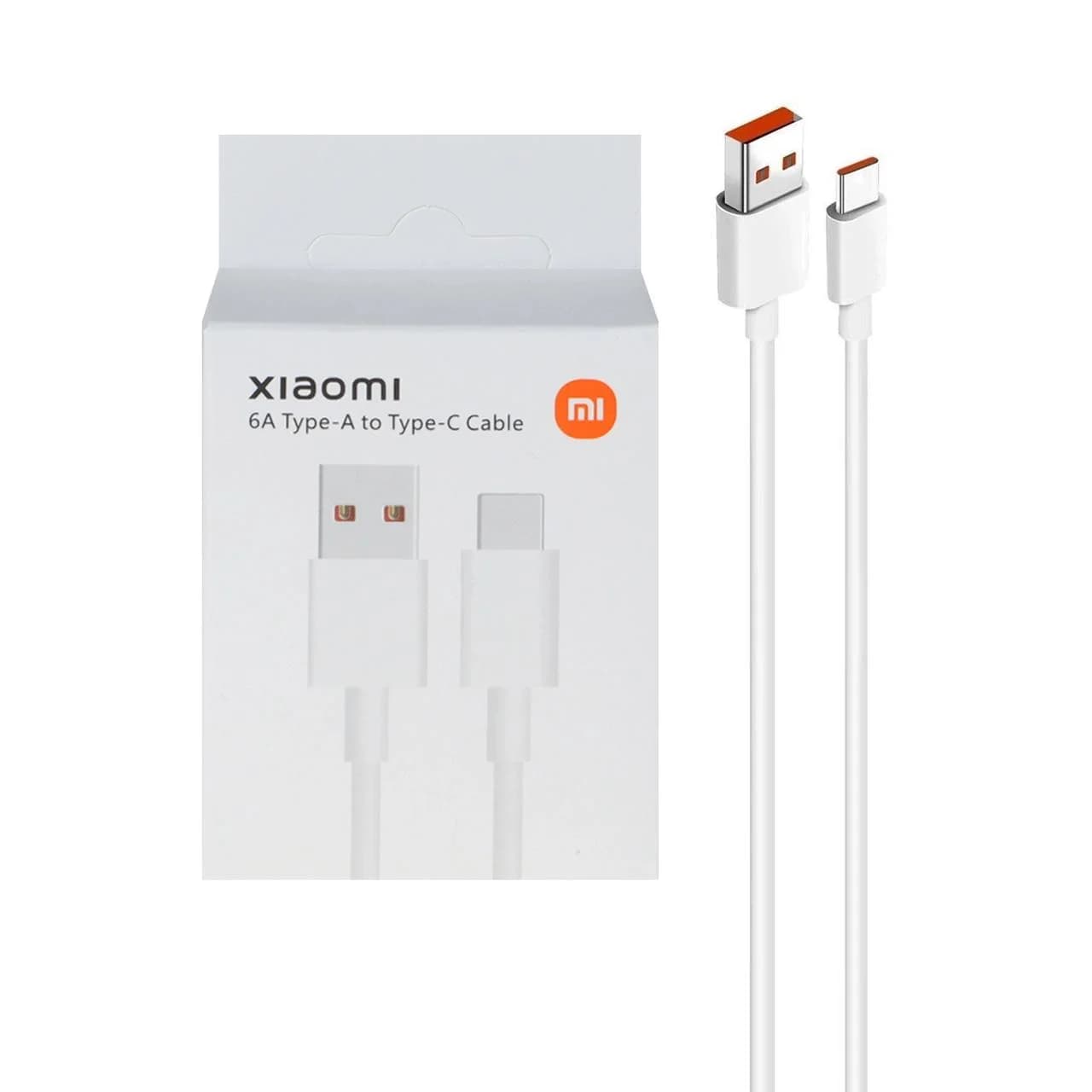 کابل شارژ فست Xiaomi Type-C 6A – سفید – MMX