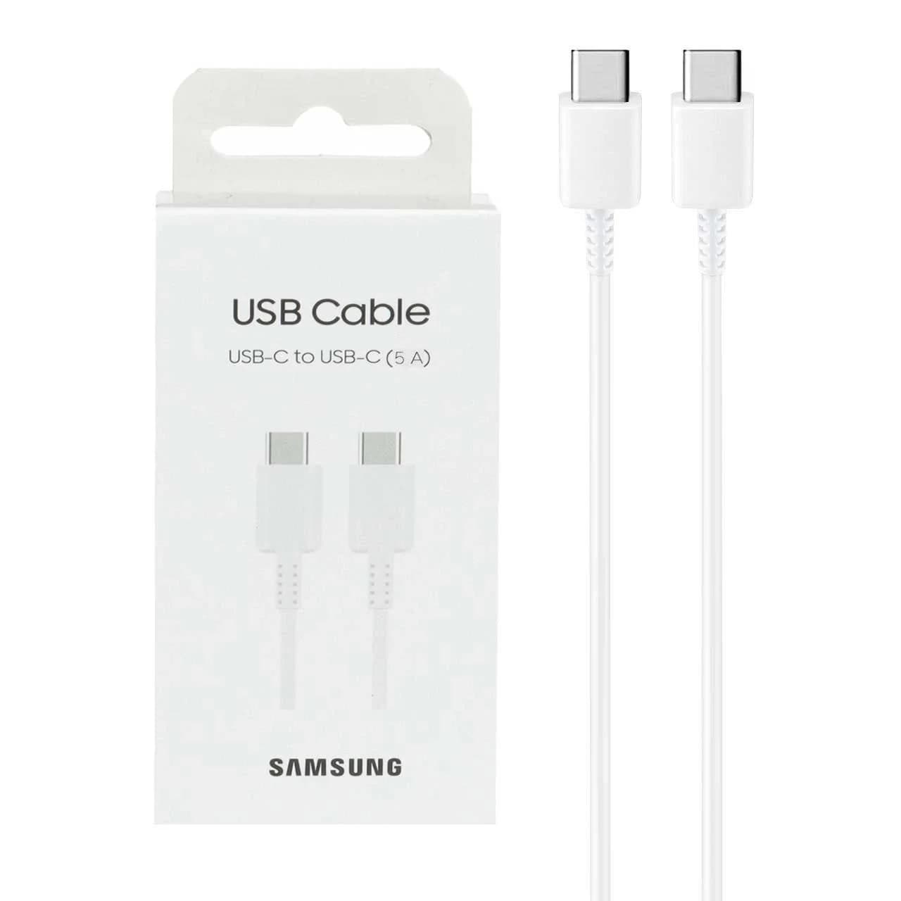 کابل شارژ PD و فست Samsung Type-C to Type-C مدل EP-DG977 (5A) – سفید – MMX