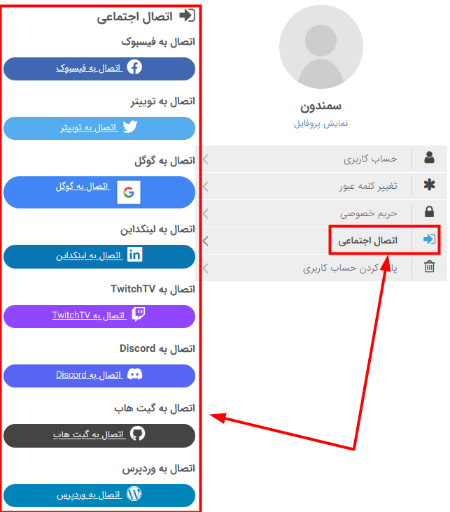 افزونه ورود با حساب های اجتماعی | Ultimate Member – Social Login — تصویر ۷