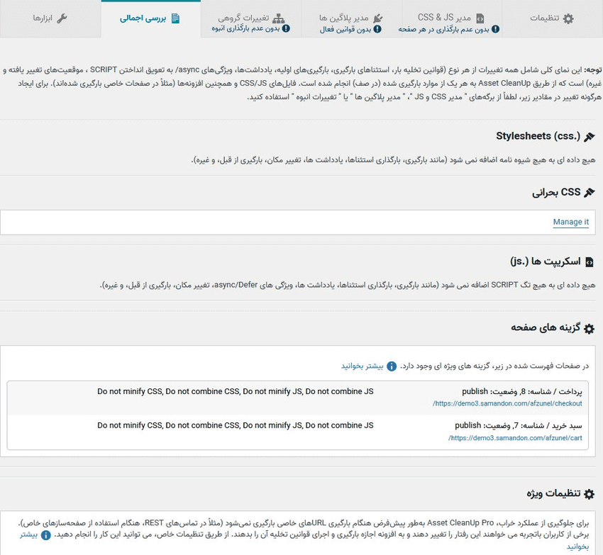 افزونه تقویت کننده و افزایش سرعت سایت | WP Asset CleanUp Pro — تصویر ۶
