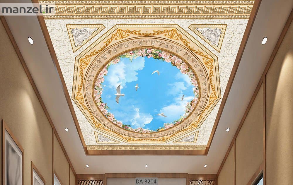 کاغذ دیواری سقفی کلاسیک و آسمان DA-3204