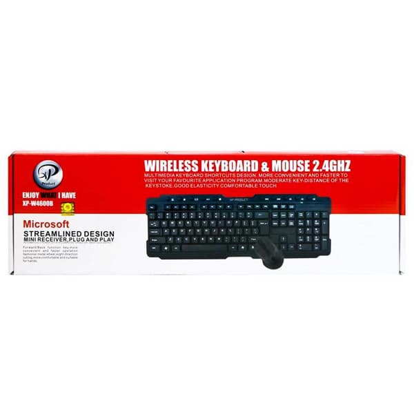 کیبورد و موس بیسیم ایکس پی مدل XP W4600B — تصویر ۲