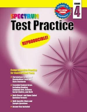 دانلود کتاب Spectrum Test Practice, Grade 4