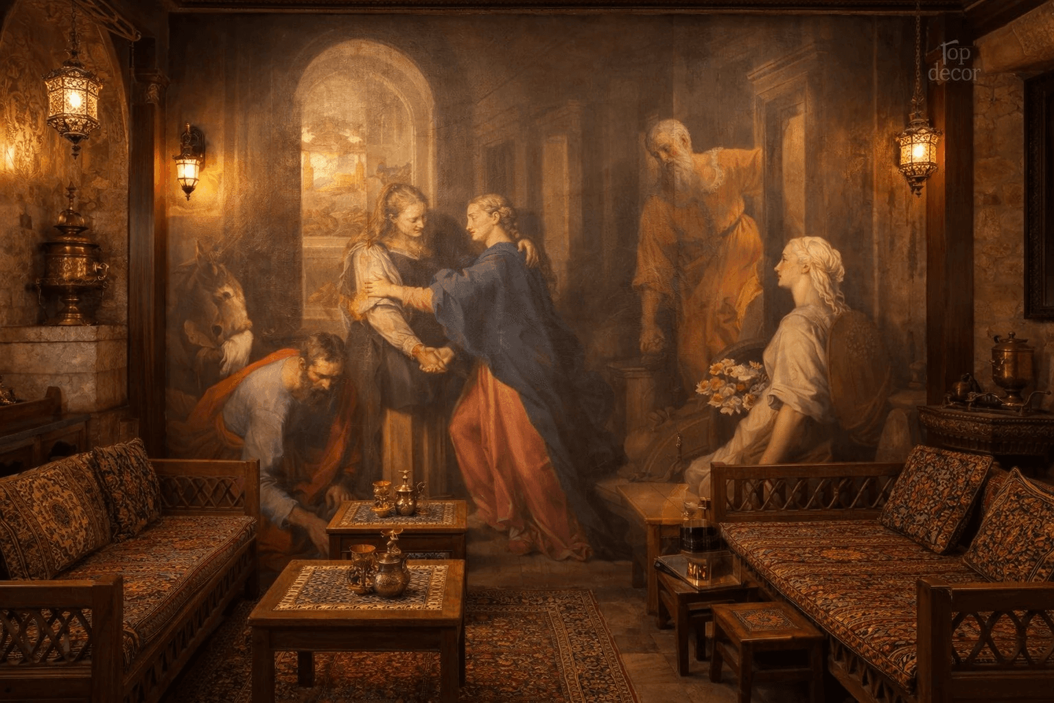 پوستر دیواری هنری | نقاشی کلاسیک دوره باروک با رنگ‌های غنی — تصویر ۲