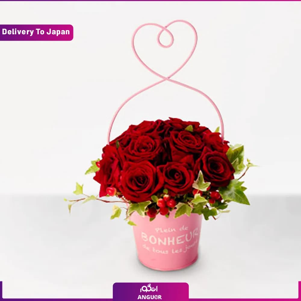 باکس گل رز قرمز(ارسال به ژاپن)