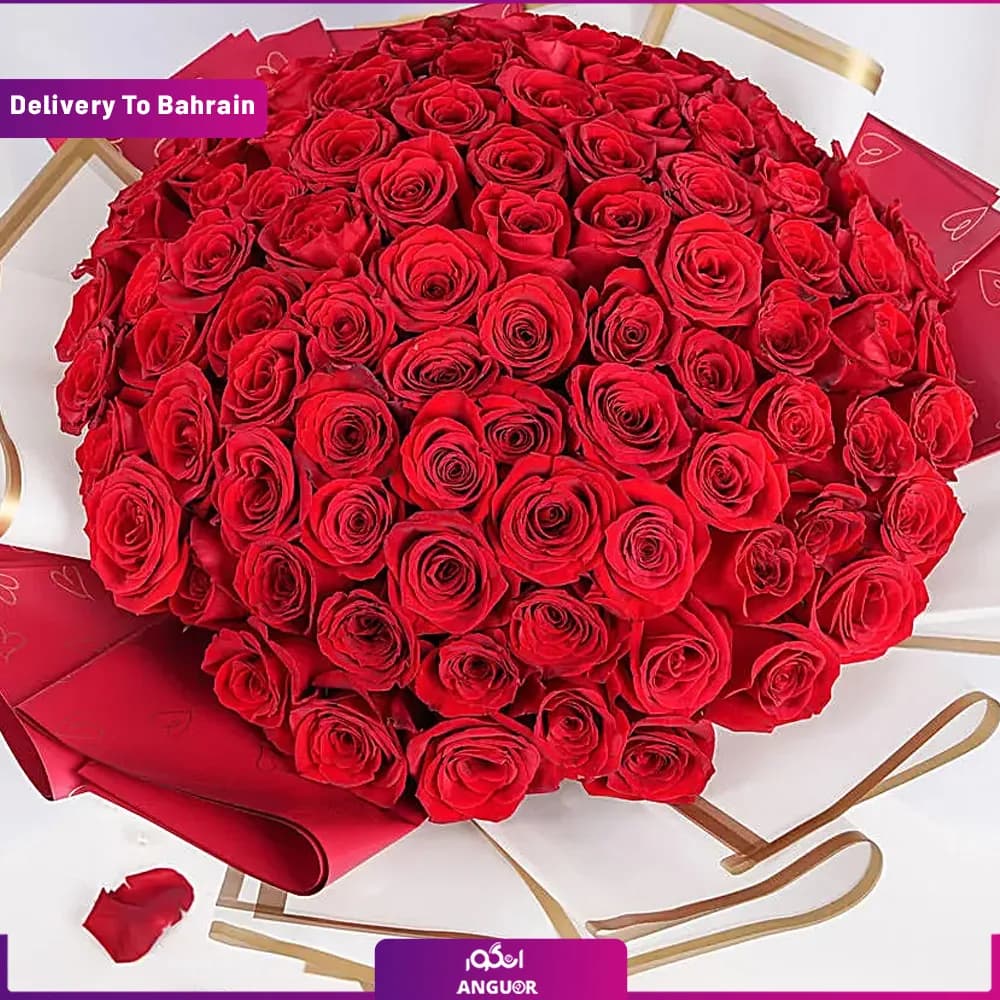 99Majestic Red Roses (Delivery in Bahrain) — تصویر ۲