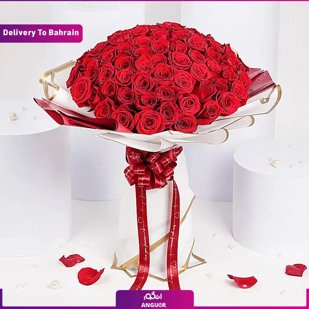 99Majestic Red Roses (Delivery in Bahrain)