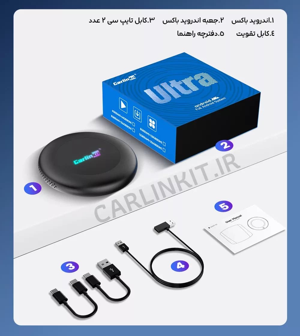 اندروید باکس کارلینکیت رم 8 اندروید 15 ULTRA 2 — تصویر ۴