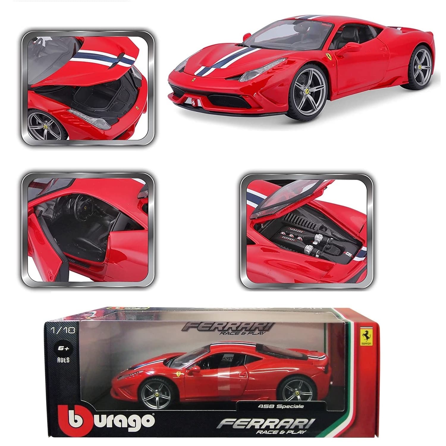 ماشین بازی بوراگو مدل Ferrari 458 Speciale ایتم: 18_16002 — تصویر ۲