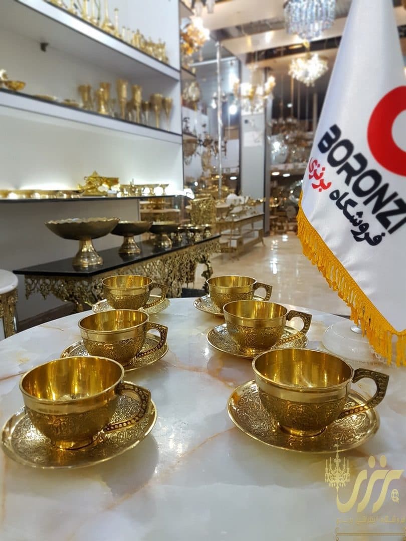 استکان نعلبکی برنجی کد۲۱۲ — تصویر ۲