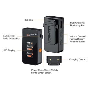 میکروفون یقه ای بی سیم کامیکا مدل Vimo C3 — تصویر ۶