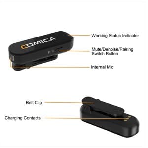 میکروفون بی سیم یقه ای کامیکا مدل Vimo S-UC — تصویر ۶