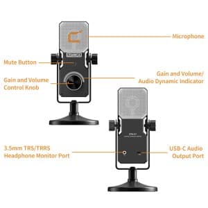 میکروفون استودیویی کامیکا مدل STA-U1 رابط USB — تصویر ۸