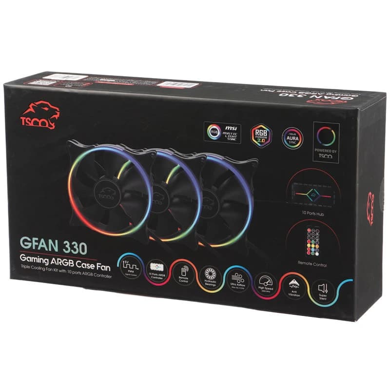 فن کیس تسکو GFAN 330 ARGB سایز 120 میلی متری بسته 3 عددی — تصویر ۲