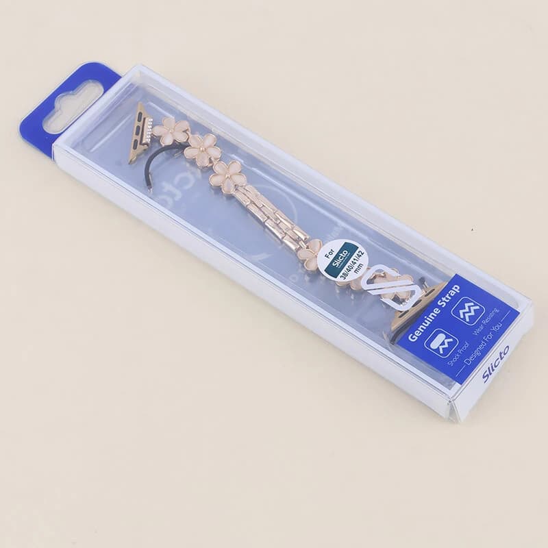 بند اپل واچ فلزی Slicto سایز 38/40/41/42 میلی متری طرح گل بابونه — تصویر ۲