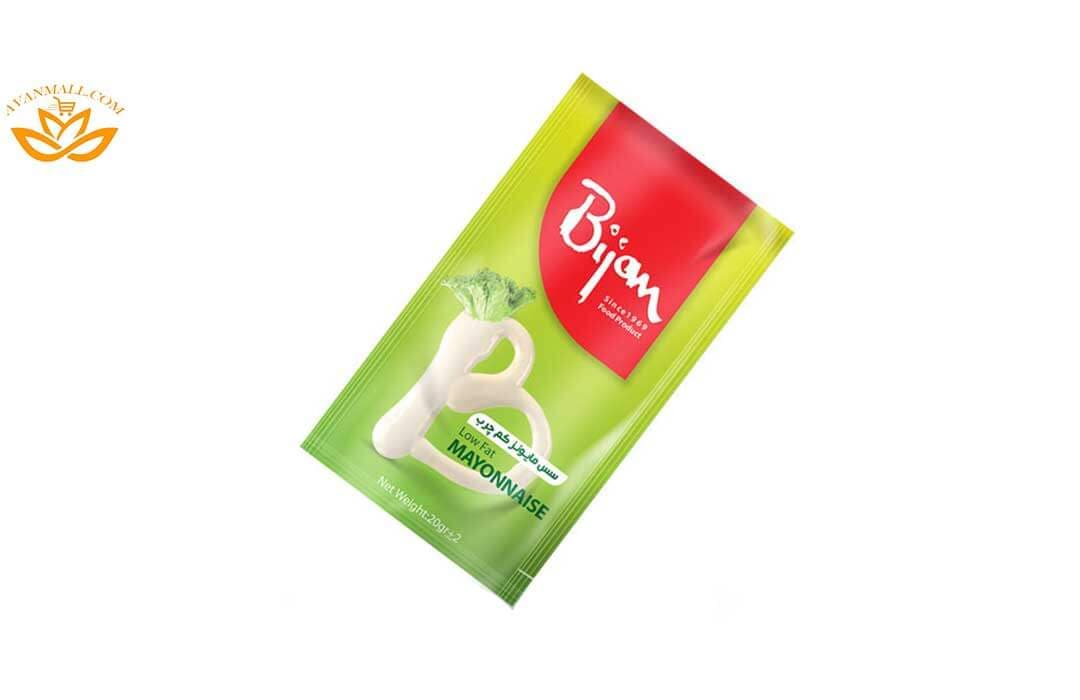 سس مایونز کم چرب یک نفره بیژن کارتن 250 عددی — تصویر ۲