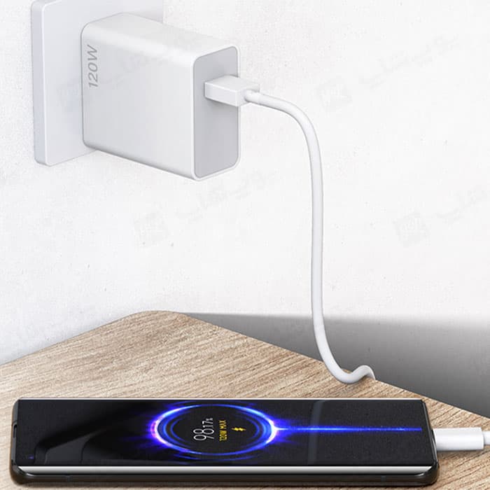 شارژر دیواری 120 وات اورجینال شیائومی با کابل تایپ C ( بههمراه کارتن گوشی) — تصویر ۷