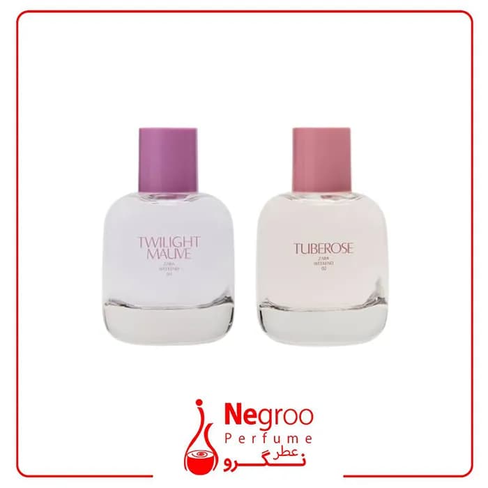 عطر زارا توایلایت موو و زارا توب رز (دو قلو) 90 میل Zara Tuberose + Twilight Mauve اورجینال