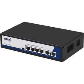 سوئیچ PoE دارای 4 پورت 10100Mbps PoE و 1 پورت Uplink گیگ و 1 پورت SPF Uplink اچ ار یو ای HRUI HR901-AFG-411NS-120 — تصویر ۲
