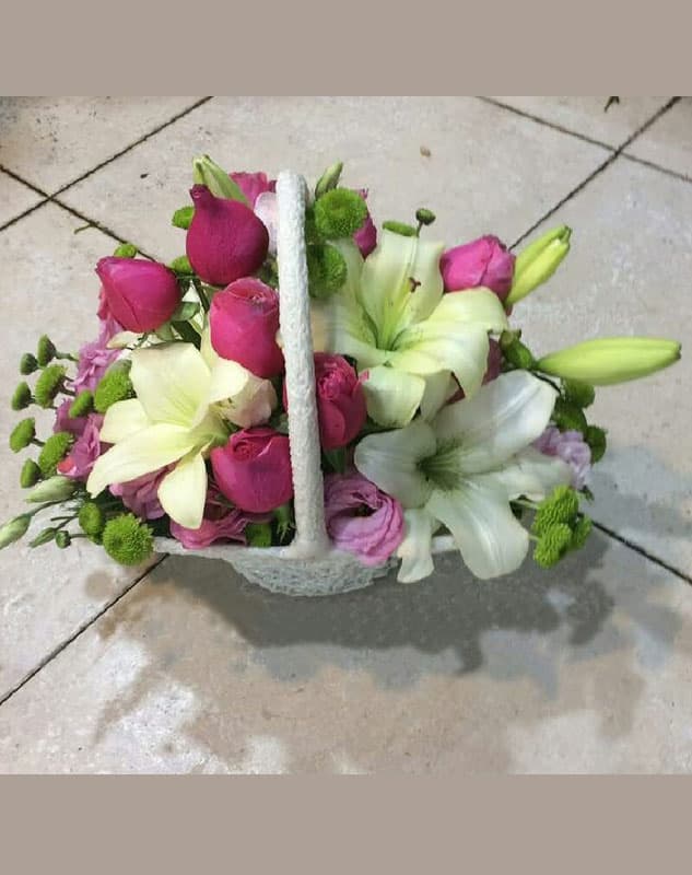 سبد گل کشکولی کد 608