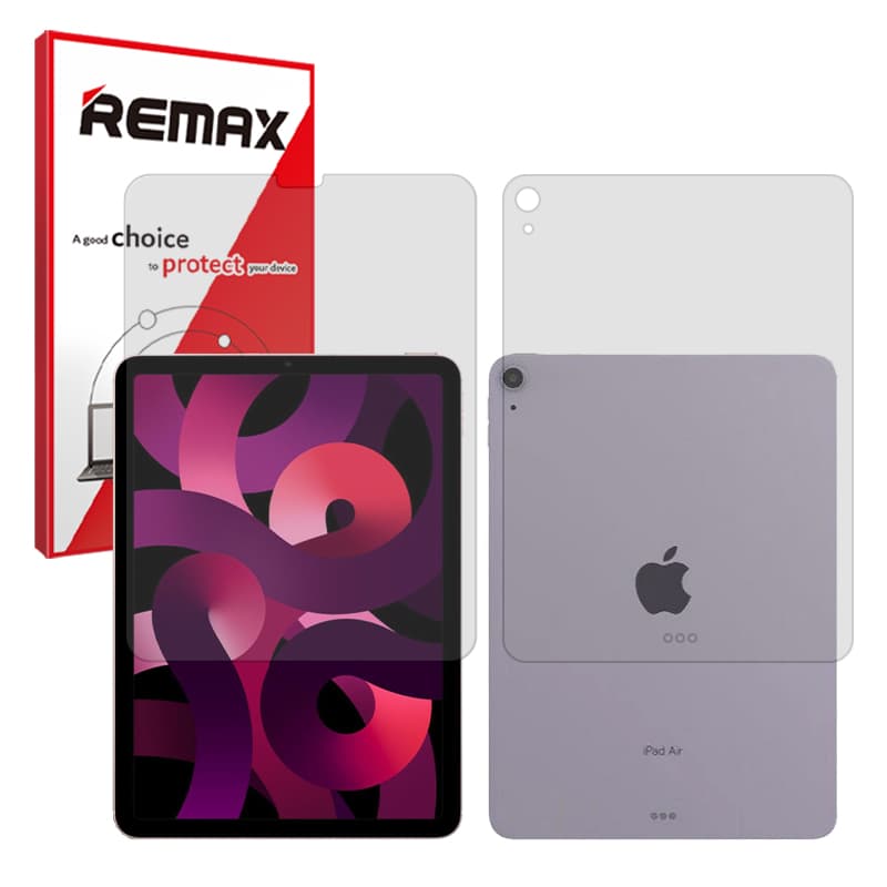 گلس صفحه نمایش و پشت تبلت اپل iPad Air 5 10.9 مدل هیدروژلی شفاف برند ریمکس