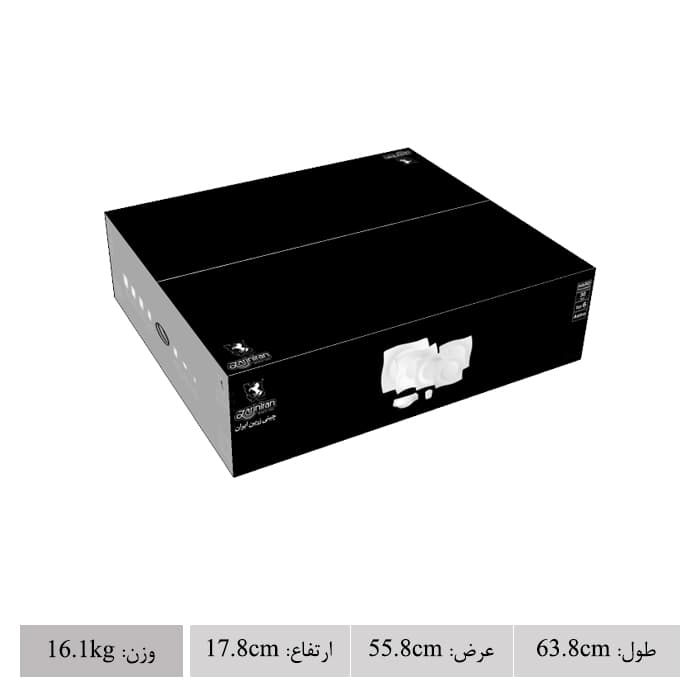 غذاخوری چینی زرین 30 پارچه 6 نفره آسترو زرین درجه یک — تصویر ۳