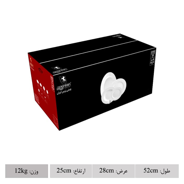غذاخوری چینی زرین 28 پارچه 6 نفره ایتالیا اف آران درجه عالی — تصویر ۶