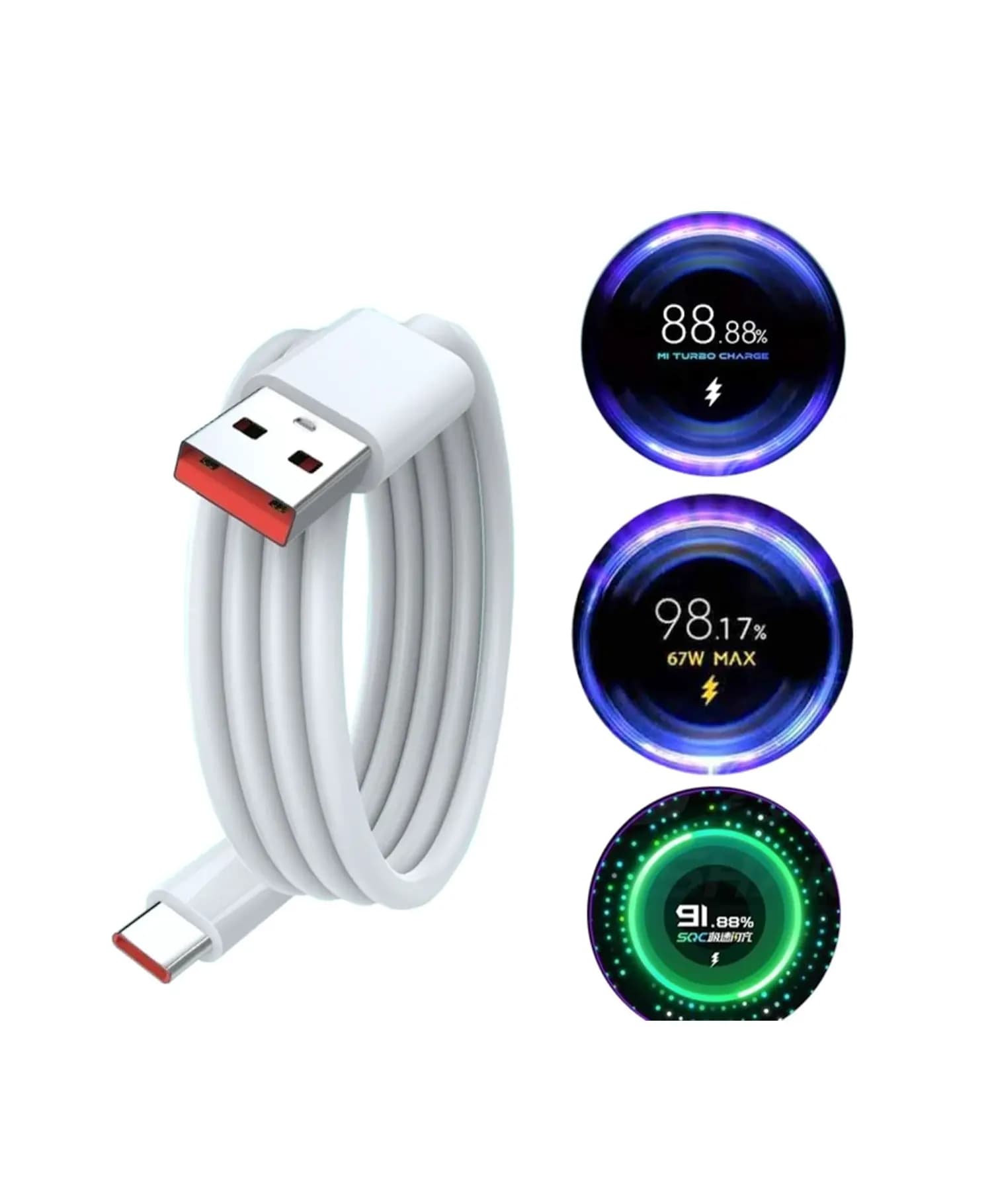 کابل تبدیل USB به Type-C اورجینال 67 وات شیائومی — تصویر ۳
