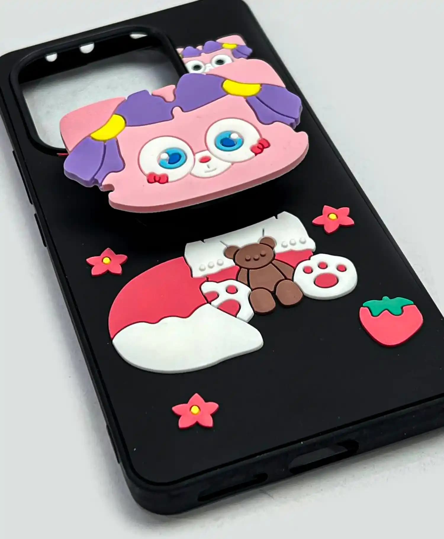 قاب طرح دار ژله ای پاپ سوکت دار گوشی موبایل شیائومی Redmi Note 14 — تصویر ۴