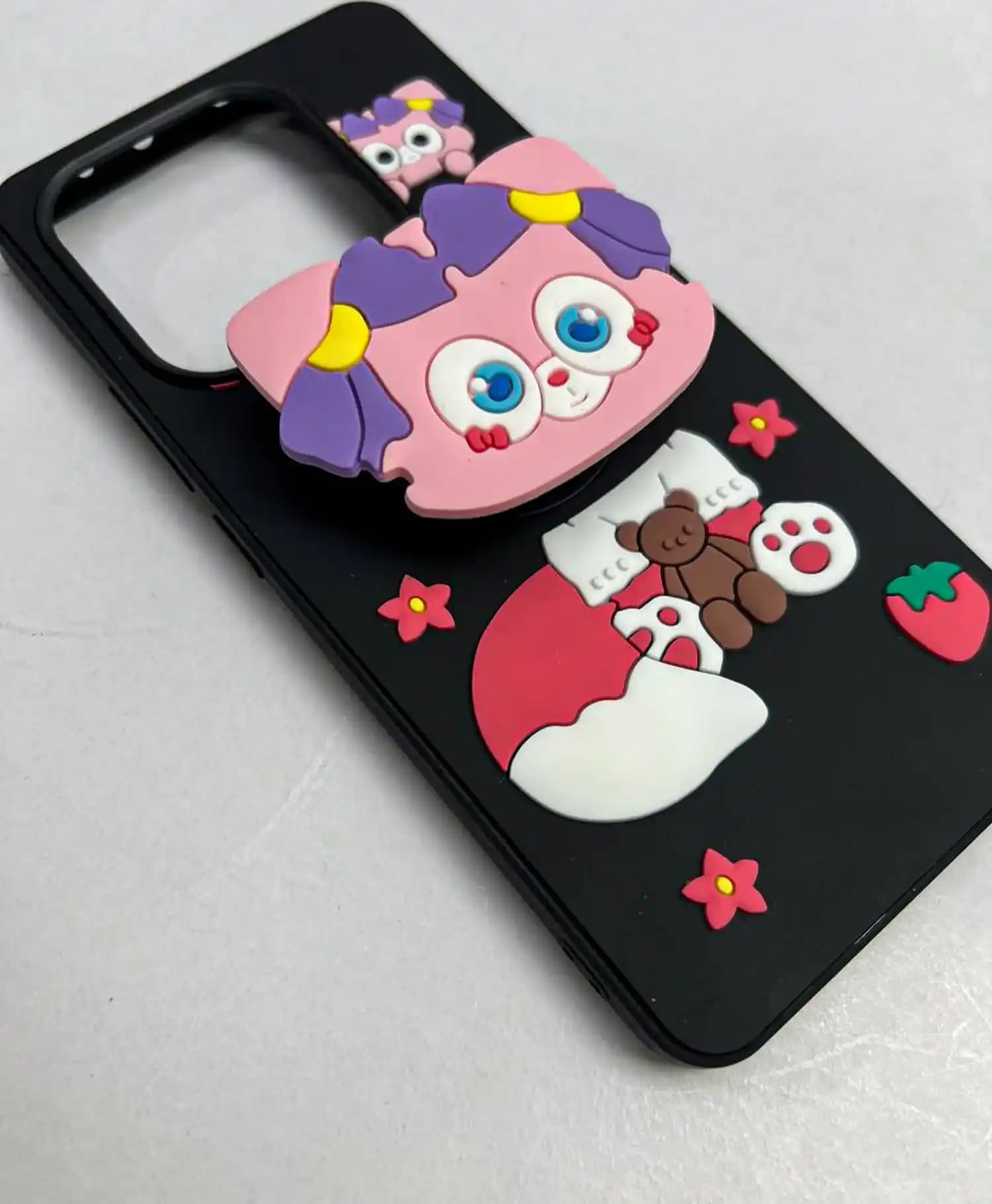قاب طرح دار ژله ای پاپ سوکت دار گوشی موبایل شیائومی Redmi Note 14 — تصویر ۳