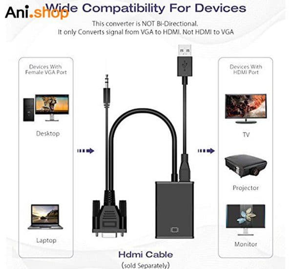 تبدیل VGA +SOUND TO HDMI کد 962 — تصویر ۴